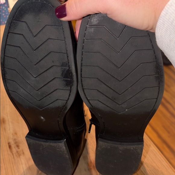 House of Harlow 1960 Black Portia Leather Harness Moto Low Ankle Boots Sz 10 - Picture 9 of 9